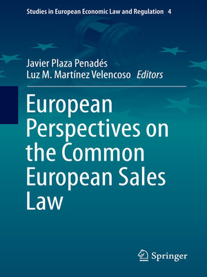 cover image of European Perspectives on the Common European Sales Law